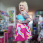 Embrace Body Love Dress, Skater- Teal, Hot Pink