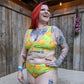 "Sour Puss" Lemon Vulva, High-waisted Bikini
