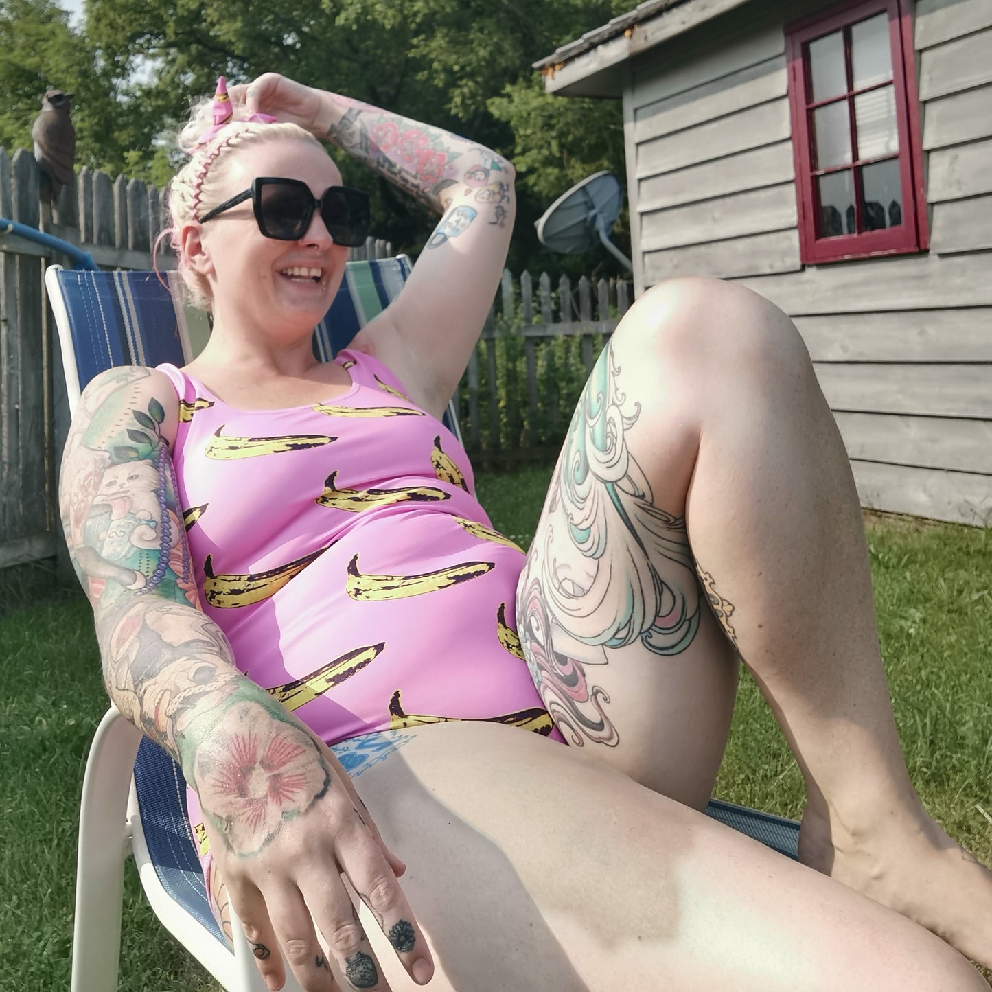 Pink Banana One-Piece Swimsuit