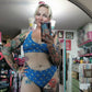 Anxious Shark- high-waisted bikini