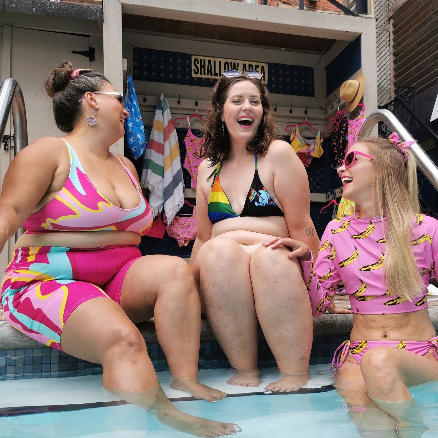 Embrace Body Love Swim Trunks- Hot Pink, Genderless