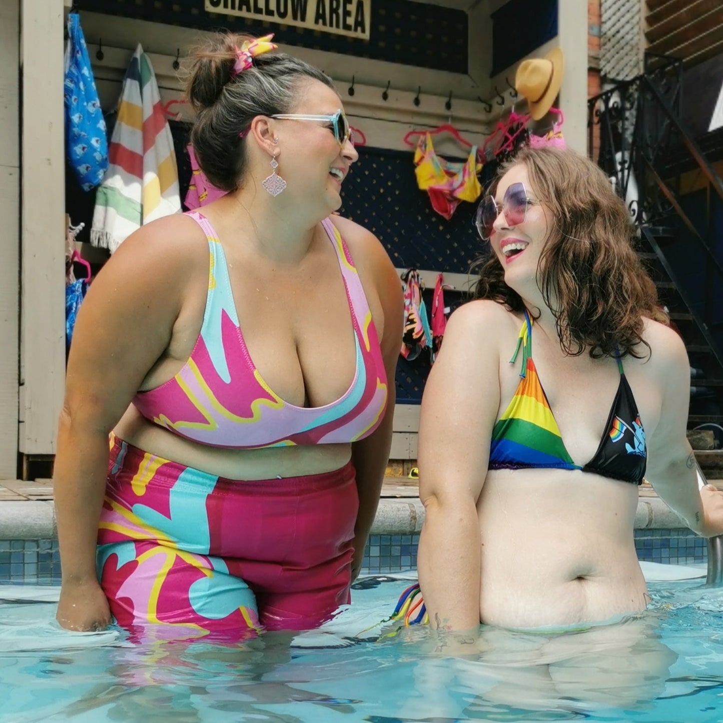 Embrace Body Love Swim Trunks- Hot Pink, Genderless