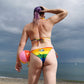 Anxious Shark Rainbow Pride Flag- String Bikini (Recycled)