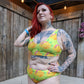 "Sour Puss" Lemon Vulva, High-waisted Bikini