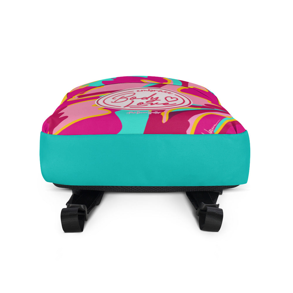 Embrace Body Love Logo Backpack- Hot Pink