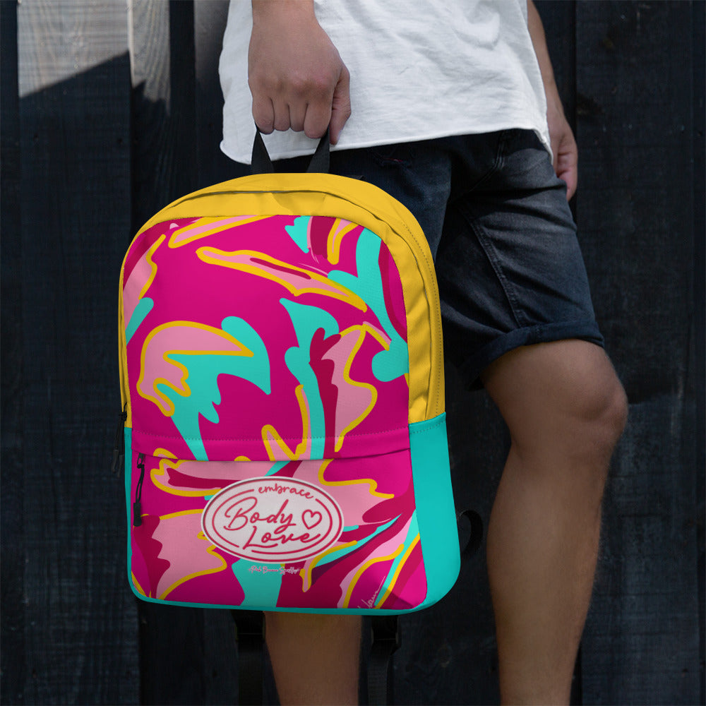Embrace Body Love Logo Backpack- Hot Pink