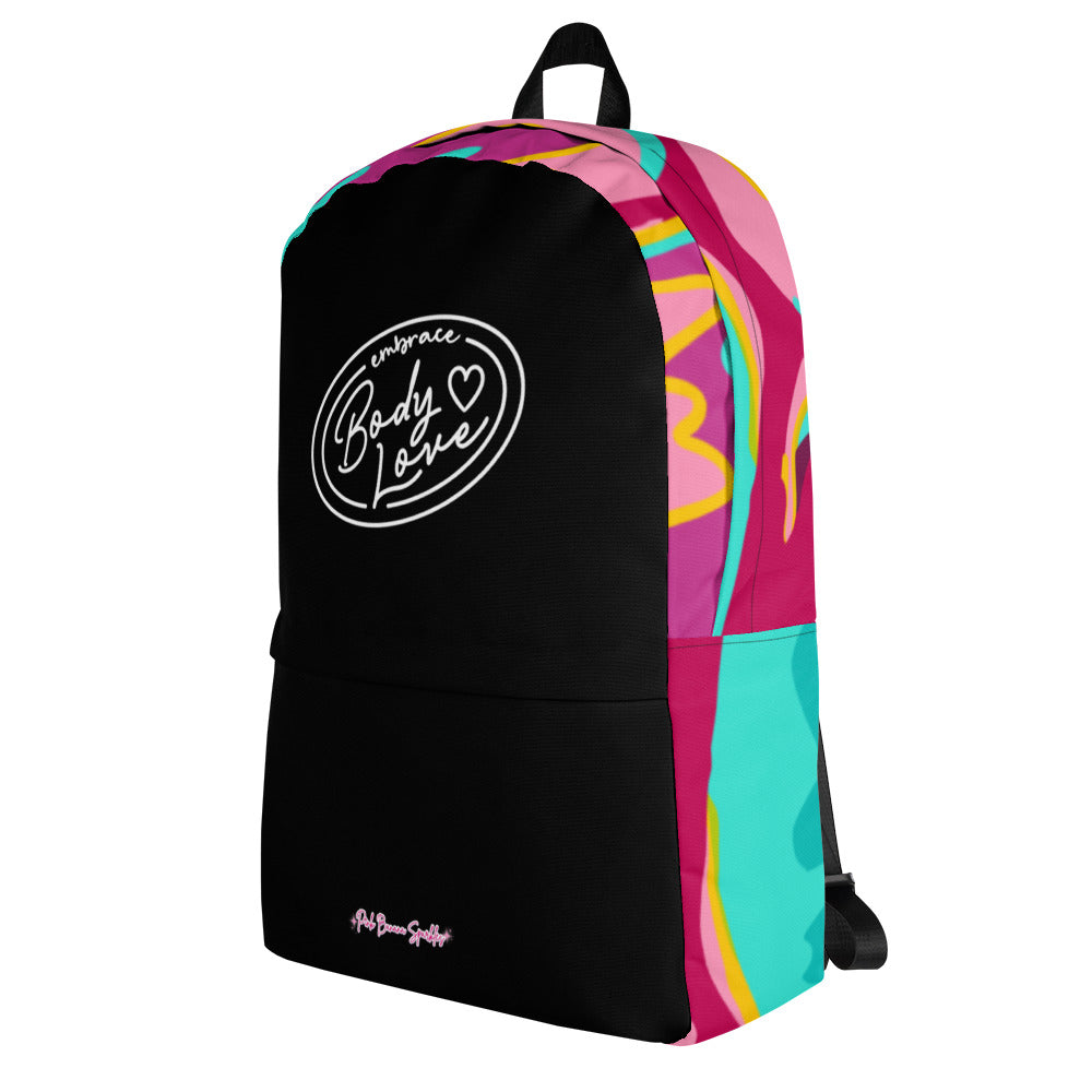 Embrace Body Love Backpack- Black/White Logo