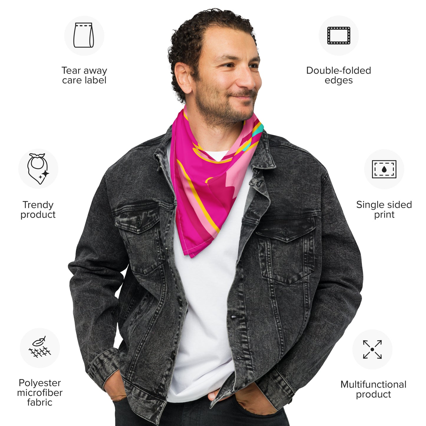 Embrace Body Love Scarf/Bandana- Hot Pink (3 sizes)