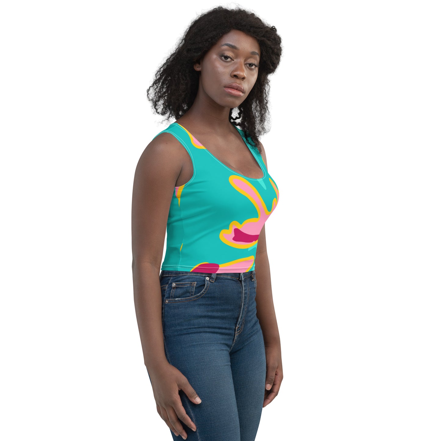 Embrace Body Love Crop Top Tank- Teal