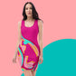 Embrace Body Love Dress, Fitted- Hot Pink
