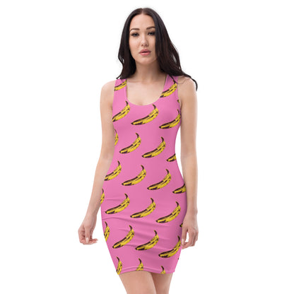 Fitted Dress, Pink Banana