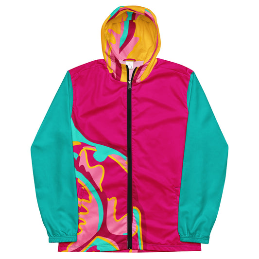 Embrace Body Love Windbreaker, Full-zip- Hot Pink