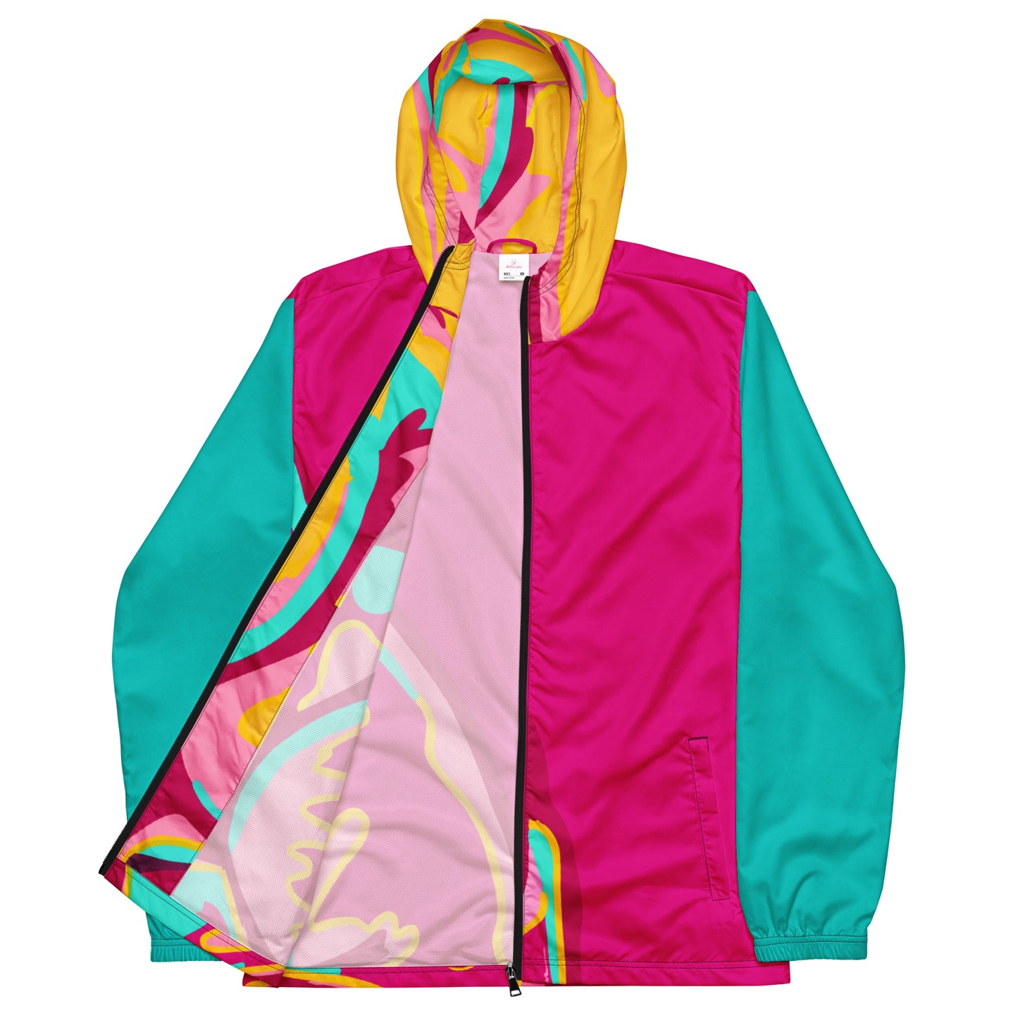 Embrace Body Love Windbreaker, Full-zip- Hot Pink