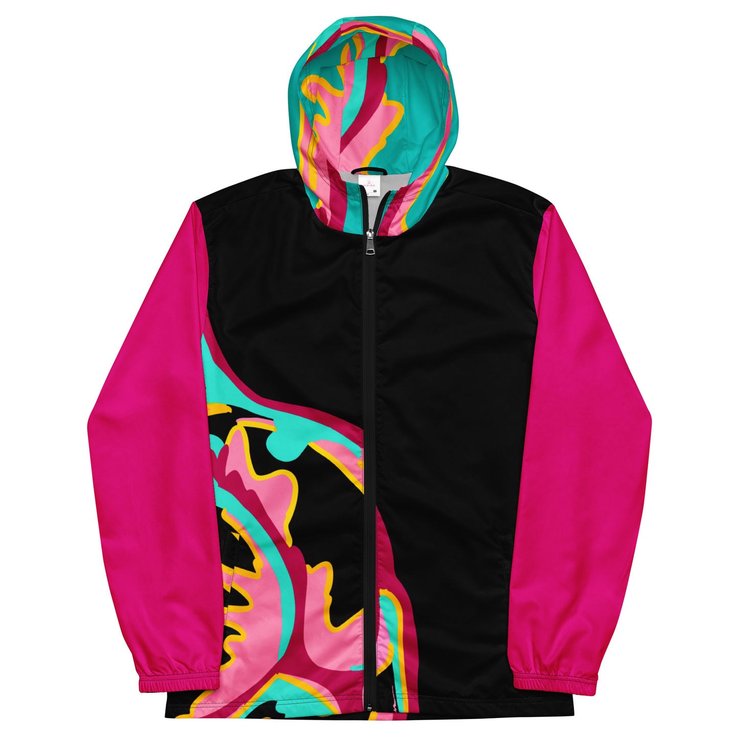 Body Love "New Classic" Windbreaker, Full-zip- Hot Pink Sleeves