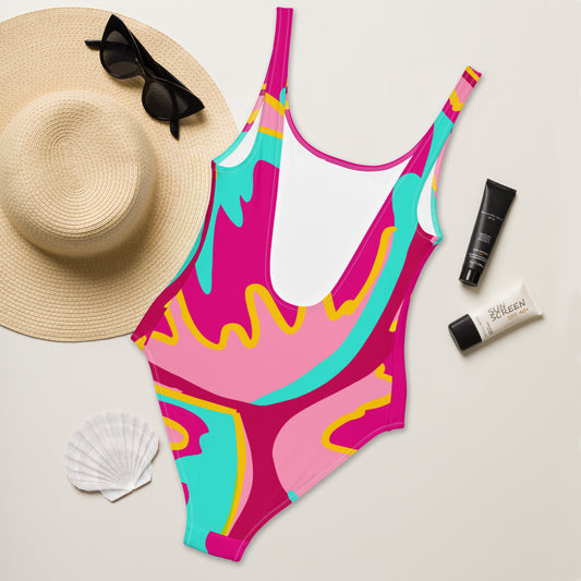 Embrace Body Love One-Piece Swimsuit- Hot Pink