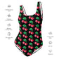 "Cherry on Top" Cherry Vulva- One-Piece Swimsuit, Black