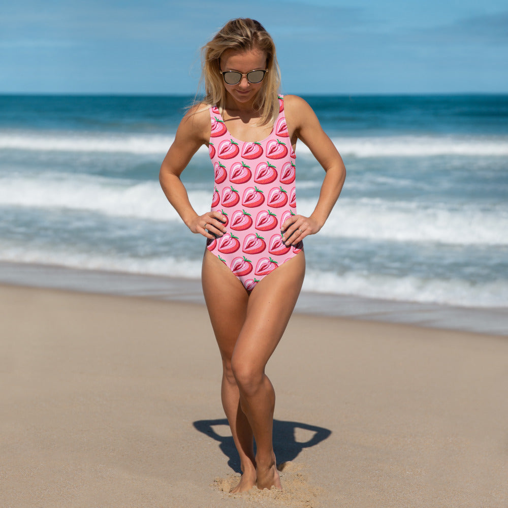 Strawberry Vulva- One-Piece Swimsuit (pink)