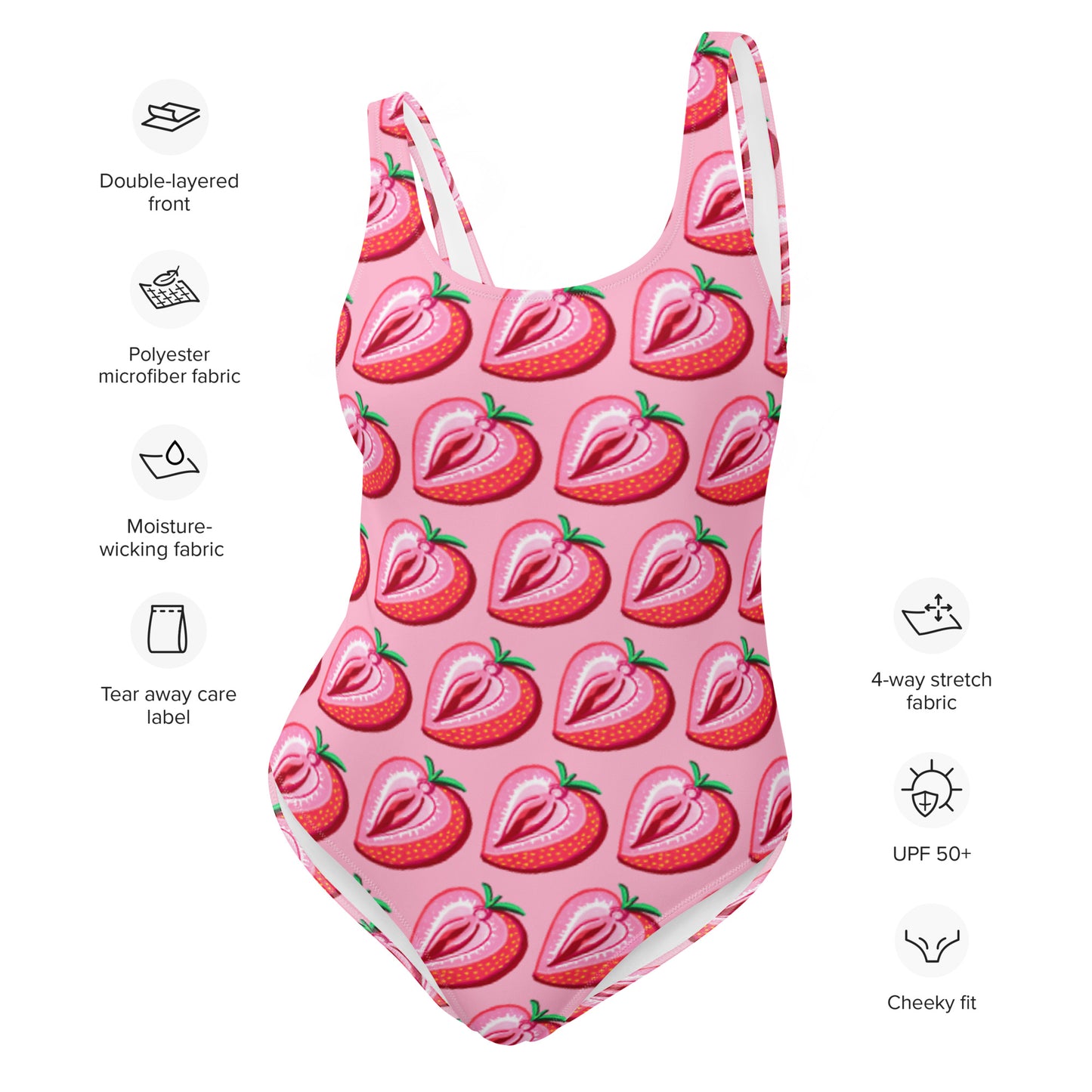 Strawberry Vulva- One-Piece Swimsuit (pink)