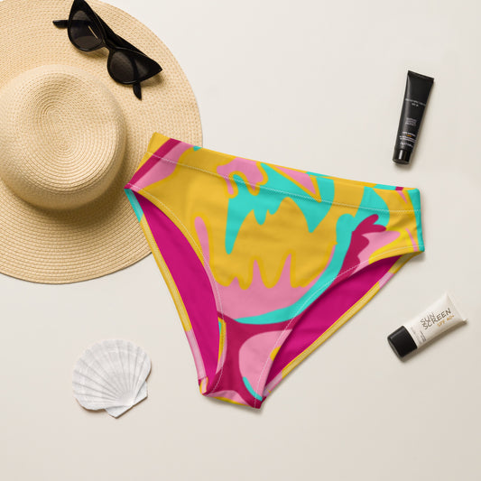 Embrace Body Love High-Waisted Bikini Separates- Bottom, Yellow (recycled)