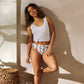 "Cherry On Top" Cherry Vulva, High-waisted Bikini Bottom Separates- Black (Recycled)