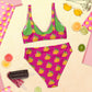 "Sour Puss" Lemon Vulva, pink- Recycled high-waisted bikini
