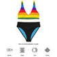 Anxious Shark Rainbow Pride Flag- High Waisted Bikini