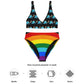 Anxious Shark Rainbow Pride Flag- High-waisted bikini (recycled)