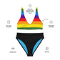 Anxious Shark Rainbow Pride Flag- High Waisted Bikini