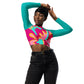 Embrace Body Love, Long-sleeve Crop Top- Full pattern (recycled)