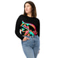 Body Love "New Classic" Long-sleeve Crop Top- Black Sleeves (recycled)