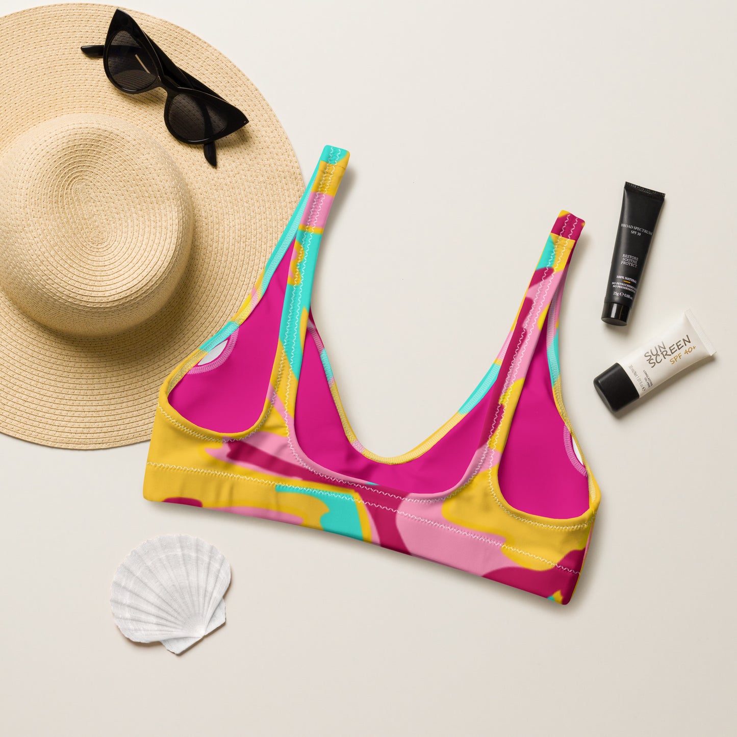 Embrace Body Love Bikini Separates- Top, Yellow (recycled)