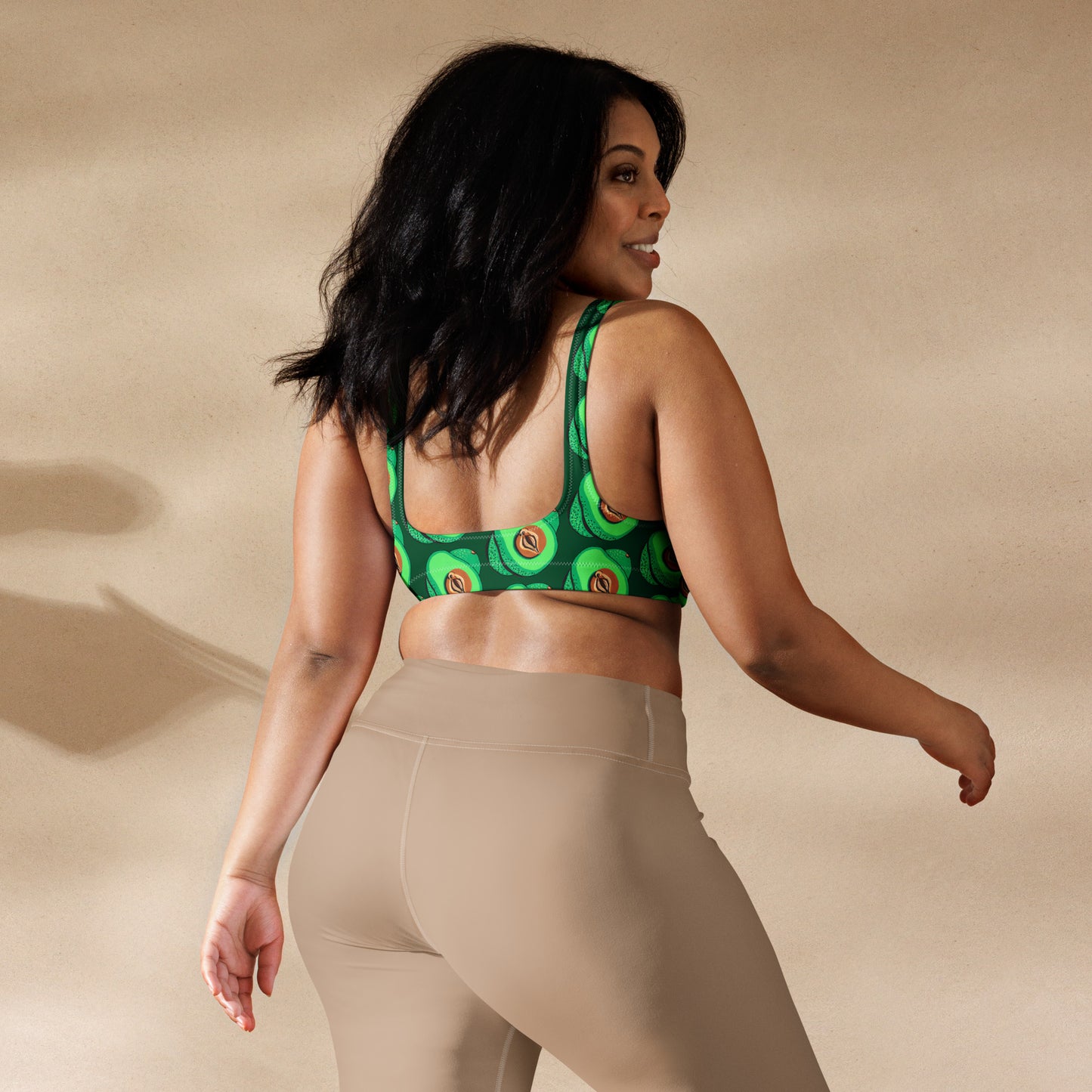 Avocado Vulva- Bikini Separates, Top- Dark Green (Recycled)