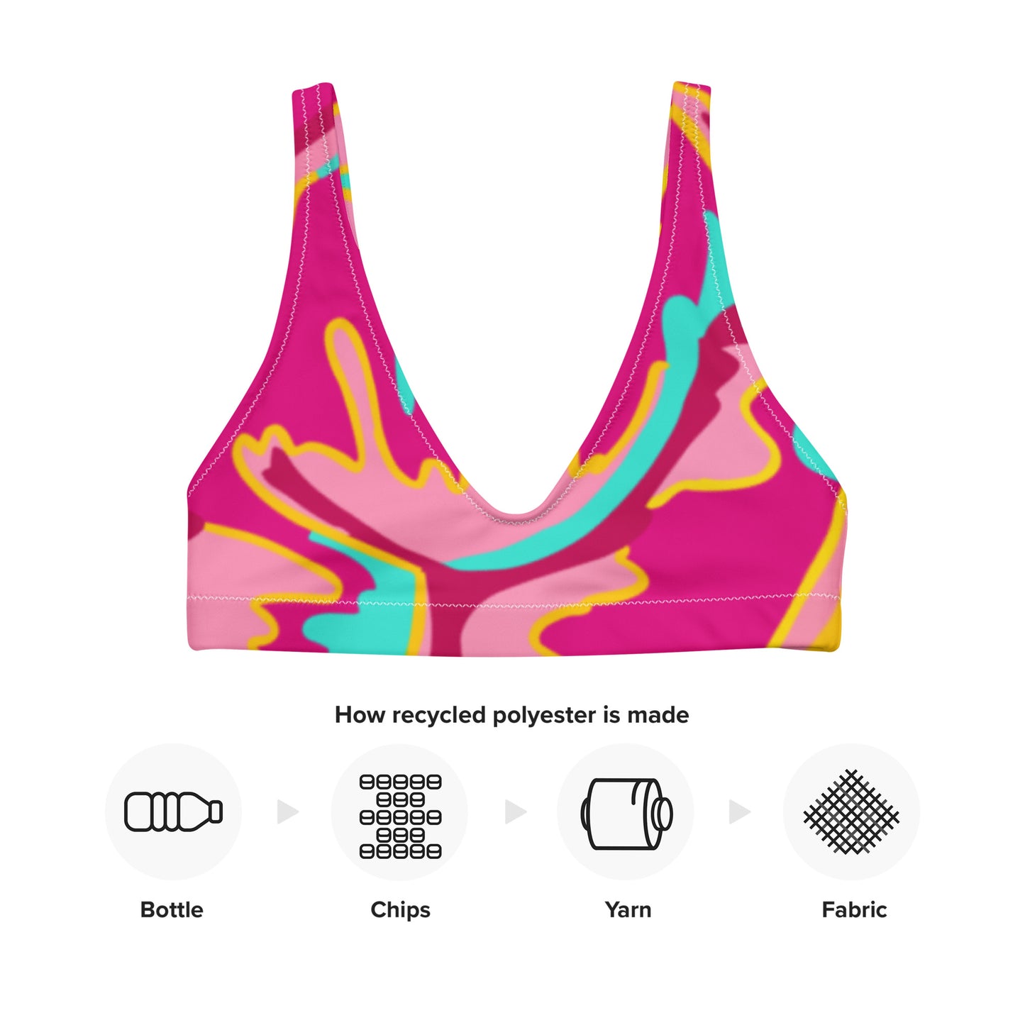 Embrace Body Love Bikini Separates- Top, Pink (recycled)