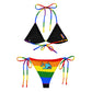 Anxious Shark Rainbow Pride Flag- String Bikini (Recycled)