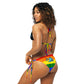 Anxious Shark Rainbow Pride Flag- String Bikini (Recycled)