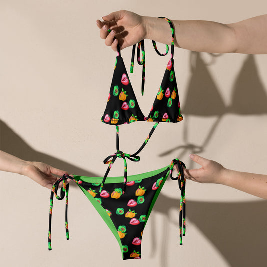 Eat Good Food- Food Vulvas, String Bikini (Recycled)