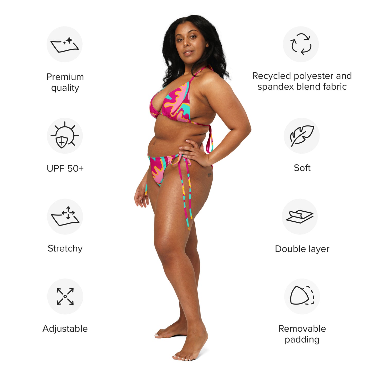 Embrace Body Love String bikini, Hot Pink (Recycled)
