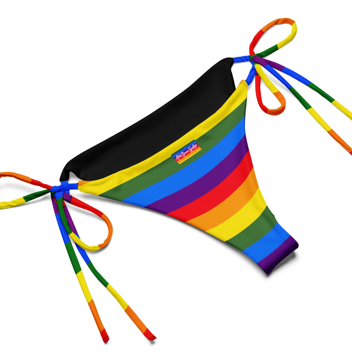 Anxious Shark Rainbow Pride Flag- String Bikini (Recycled)