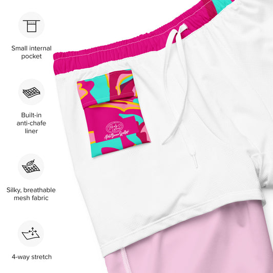 Embrace Body Love Swim Trunks- Hot Pink, Genderless