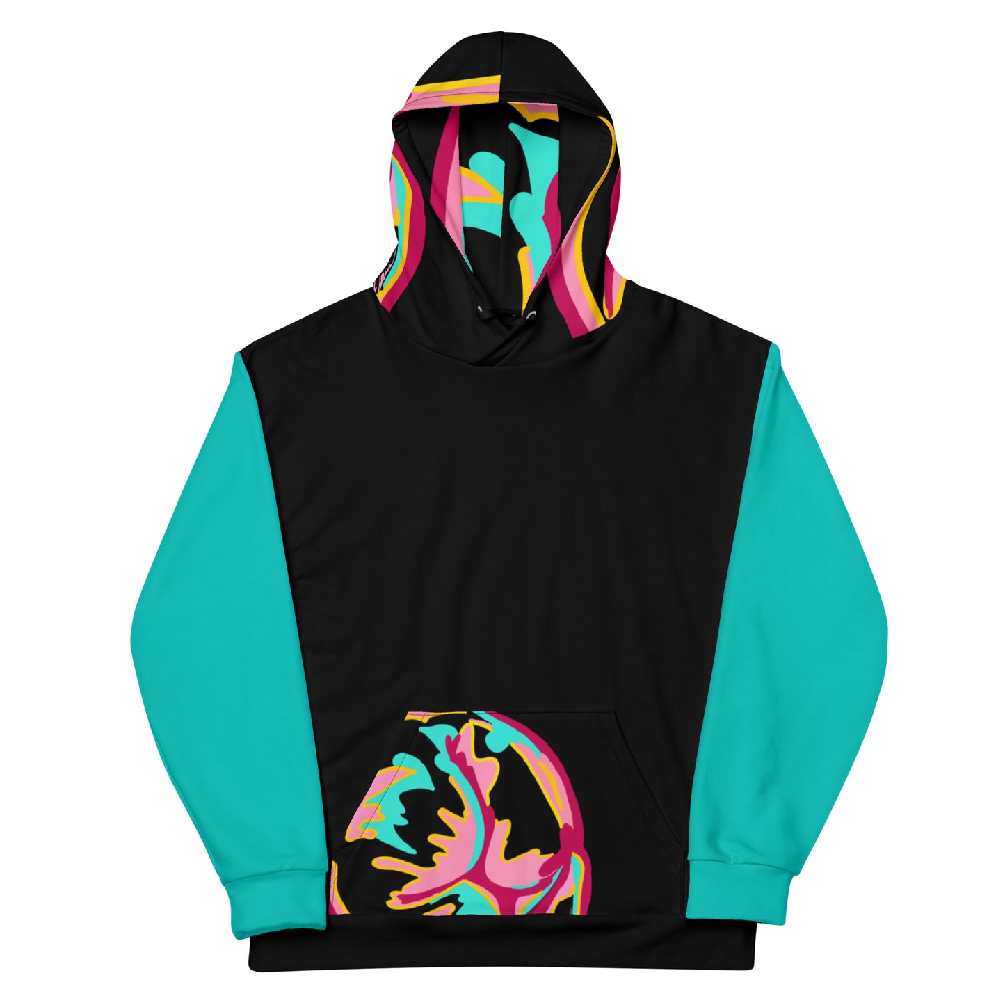 Body Love "New Classic" Hoodie- Genderless, Teal Sleeves