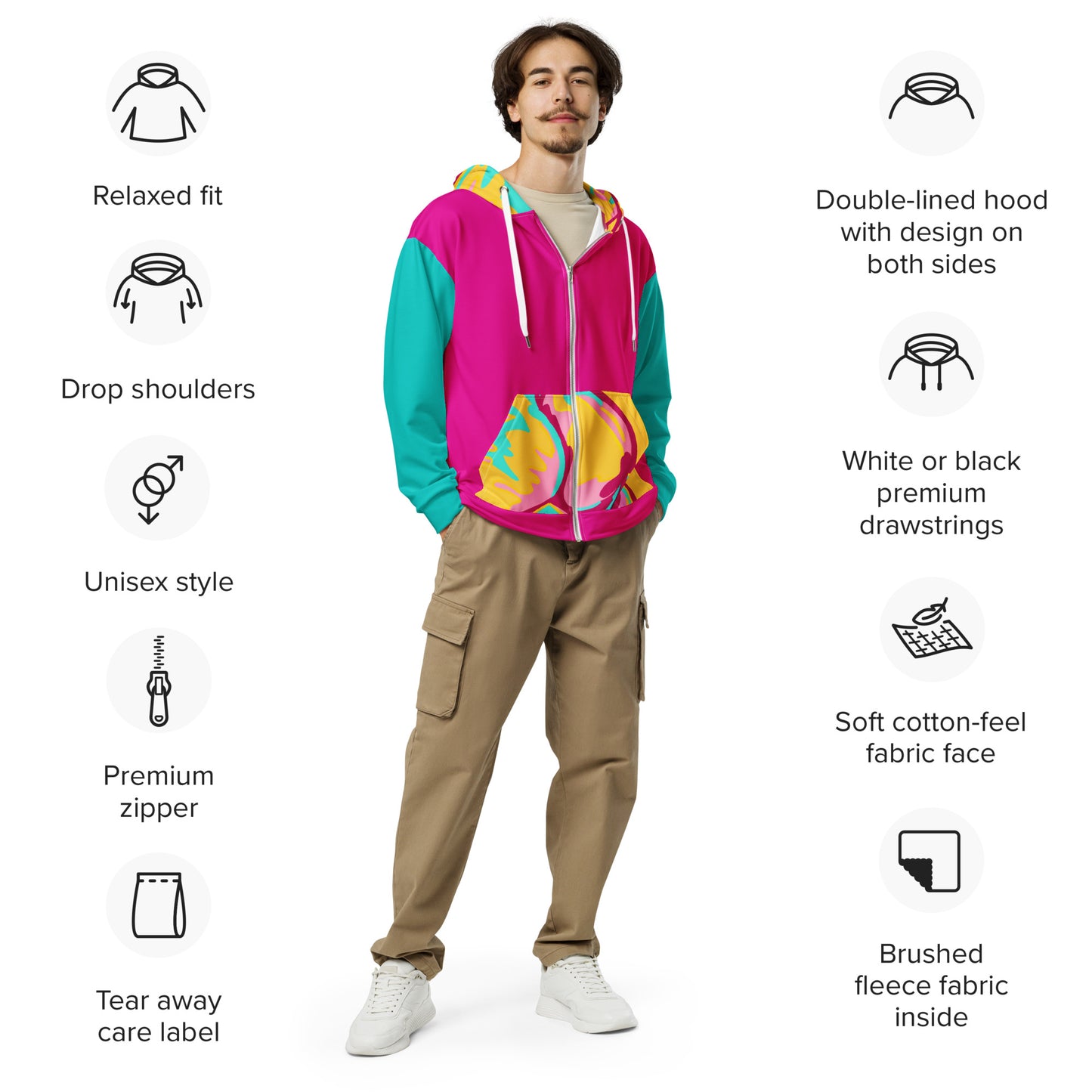 Embrace Body Love Zip hoodie- Genderless (Recycled)