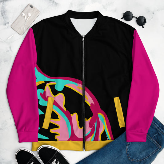 Body Love "New Classic" Bomber Jacket- Genderless, Pink Sleeves