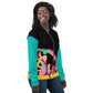 Body Love "New Classic" Bomber Jacket- Genderless, Teal Sleeves