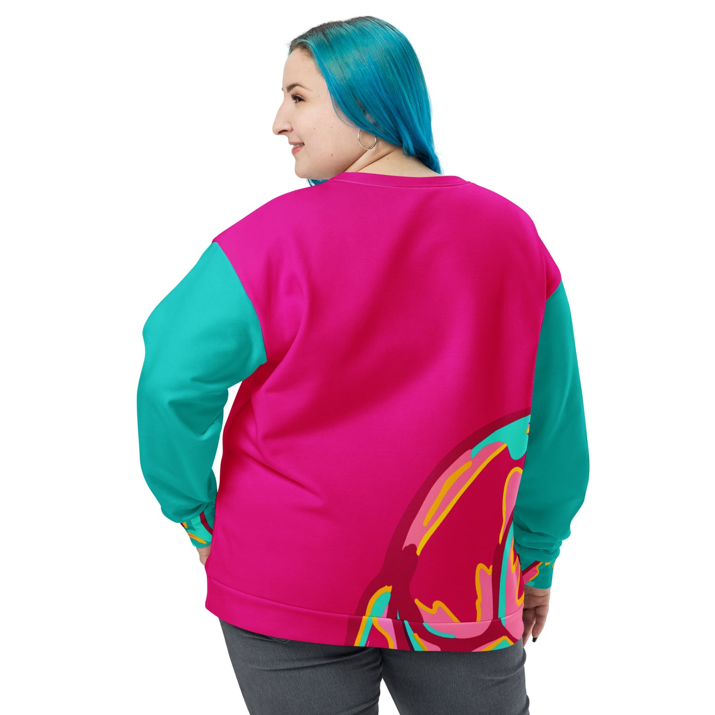Embrace Body Love Sweatshirt, Crewneck- Hot Pink