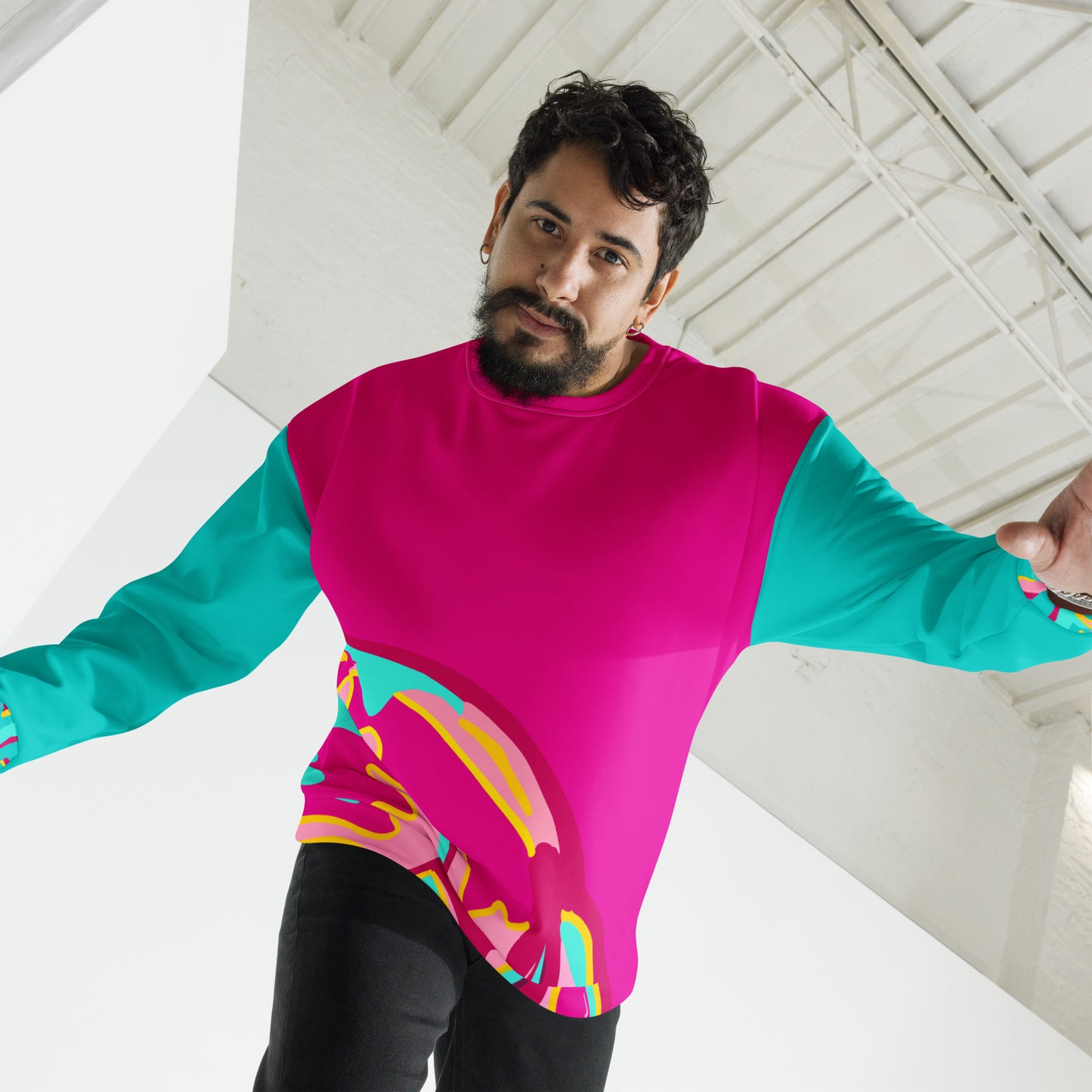 Embrace Body Love Sweatshirt, Crewneck- Hot Pink