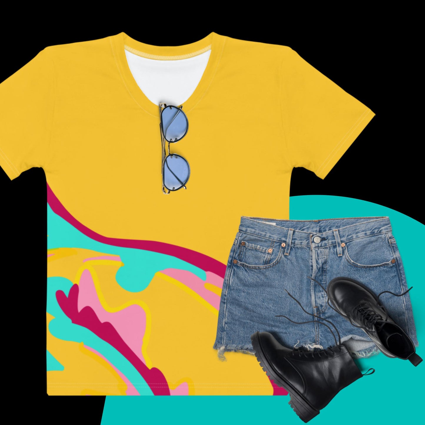 Embrace Body Love T-shirt- Yellow (Femme fit)