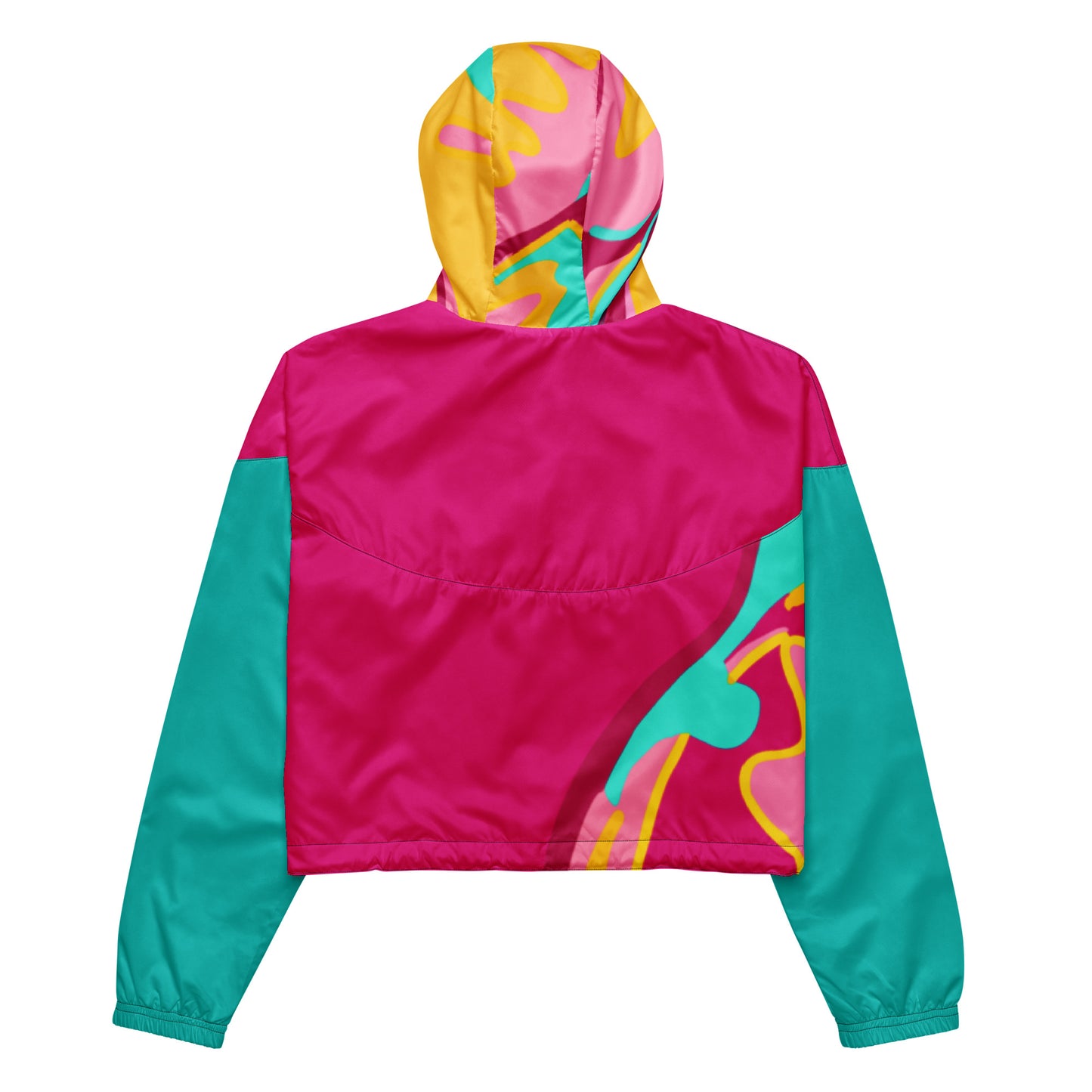 Embrace Body Love Cropped Windbreaker- Hot Pink