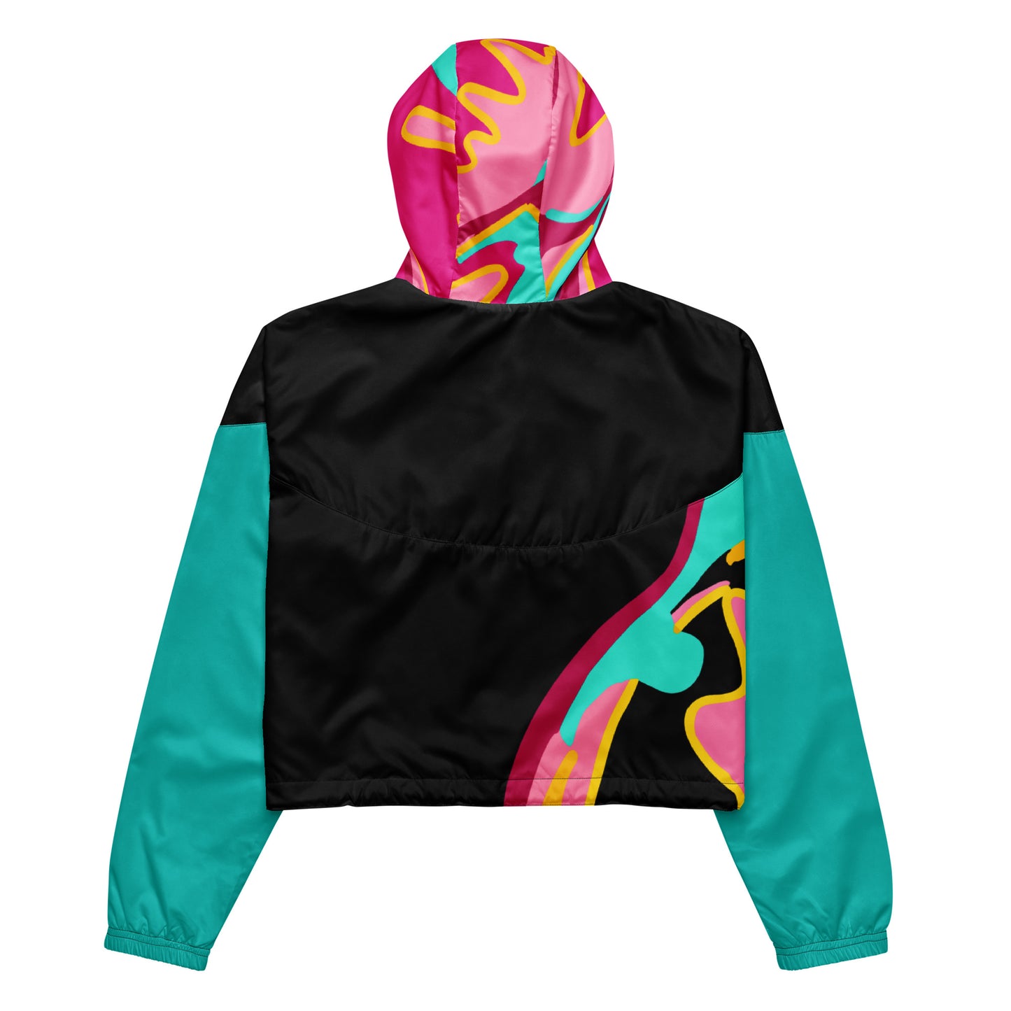 Body Love "New Classic" Cropped Windbreaker- Teal Sleeves