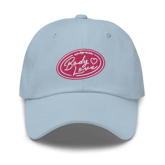 Embrace Body Love Logo "Dad" Baseball Hat- Pink logo