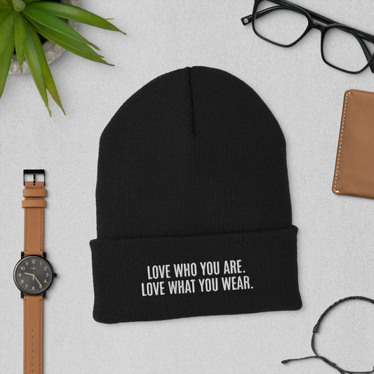 "Love Who You Are" Cuffed Beanie (Embrace Body Love)